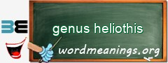 WordMeaning blackboard for genus heliothis